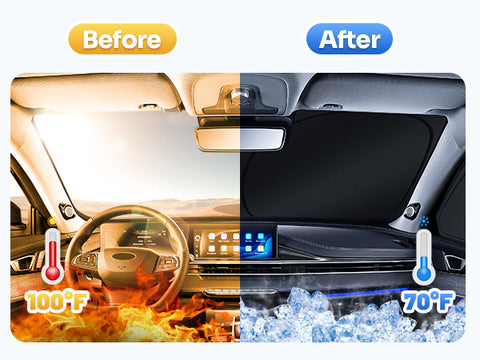 Premium Car Umbrella Sun Shade – Foldable Windshield Protector Against Heat & Sunlight 🚗