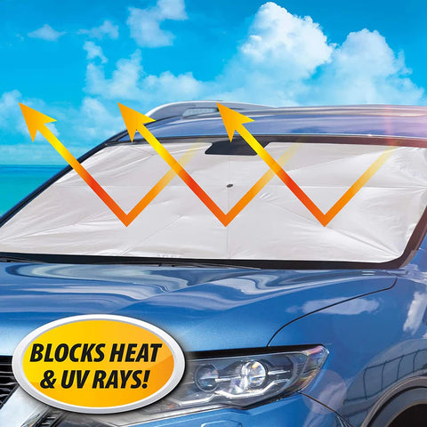 Premium Car Umbrella Sun Shade – Foldable Windshield Protector Against Heat & Sunlight 🚗