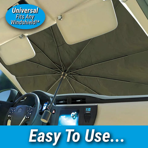 Premium Car Umbrella Sun Shade – Foldable Windshield Protector Against Heat & Sunlight 🚗